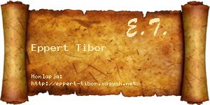 Eppert Tibor névjegykártya